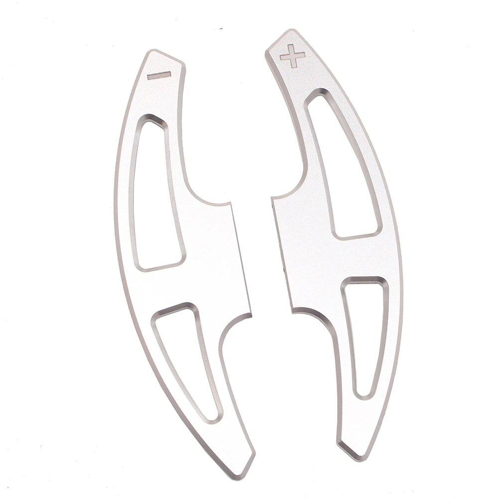 Замена подрулевого переключателя для BMW X6 M 2010 2011 2012 2013 2014, дополнительный руль из сплава DSG, удлинитель подрулевого переключателя, 2 шт. серебряный