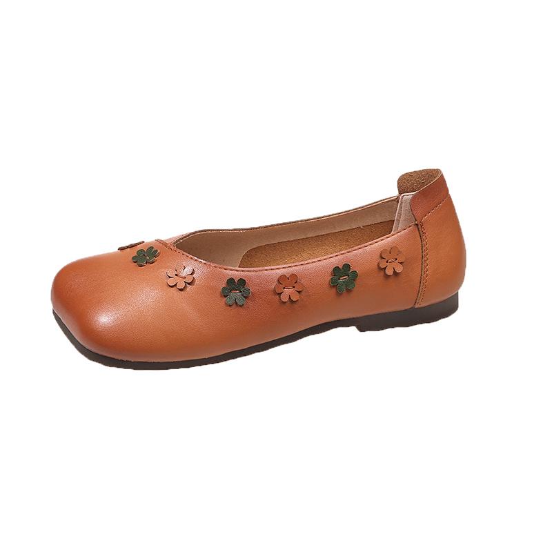 Fashion Women Flats Shoes Shallow Square Toe Casual Shoes Flower Fashion Sandals Woman Sport Shoes 2025 Summer Lolita Female Zapatillas