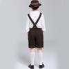 3Pcs Boy Oktoberfest Costume Kid Uniform Lederhosen Shorts with Shirt and Hat for Halloween Party Oktoberfest Festivals