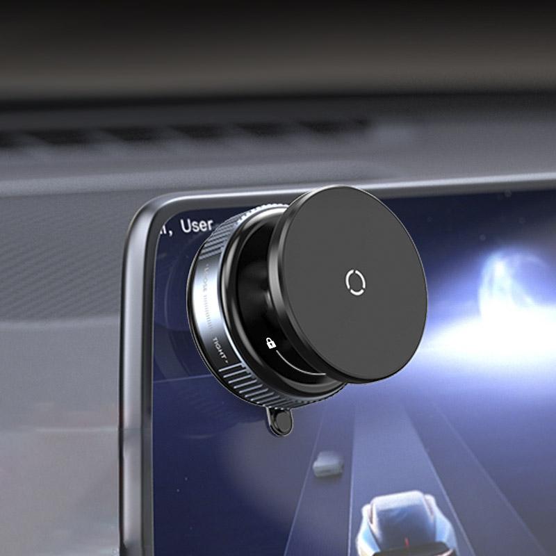 Magnetic Wireless Charger Car Phone Holder Fast Charging Mount Stand Foldable Vacuum Magnetic Holder Strong Suction iPhone Stand