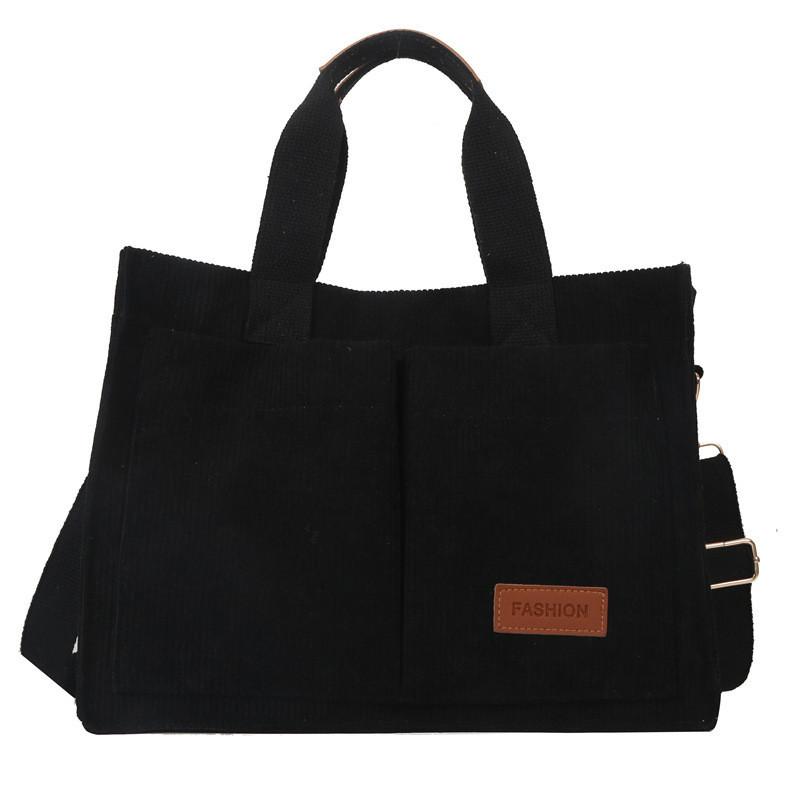 Sac Cabas Tendance en Velours Côtelé pour Commuter 2023 Sac à Bandoulière Mode Style Rue