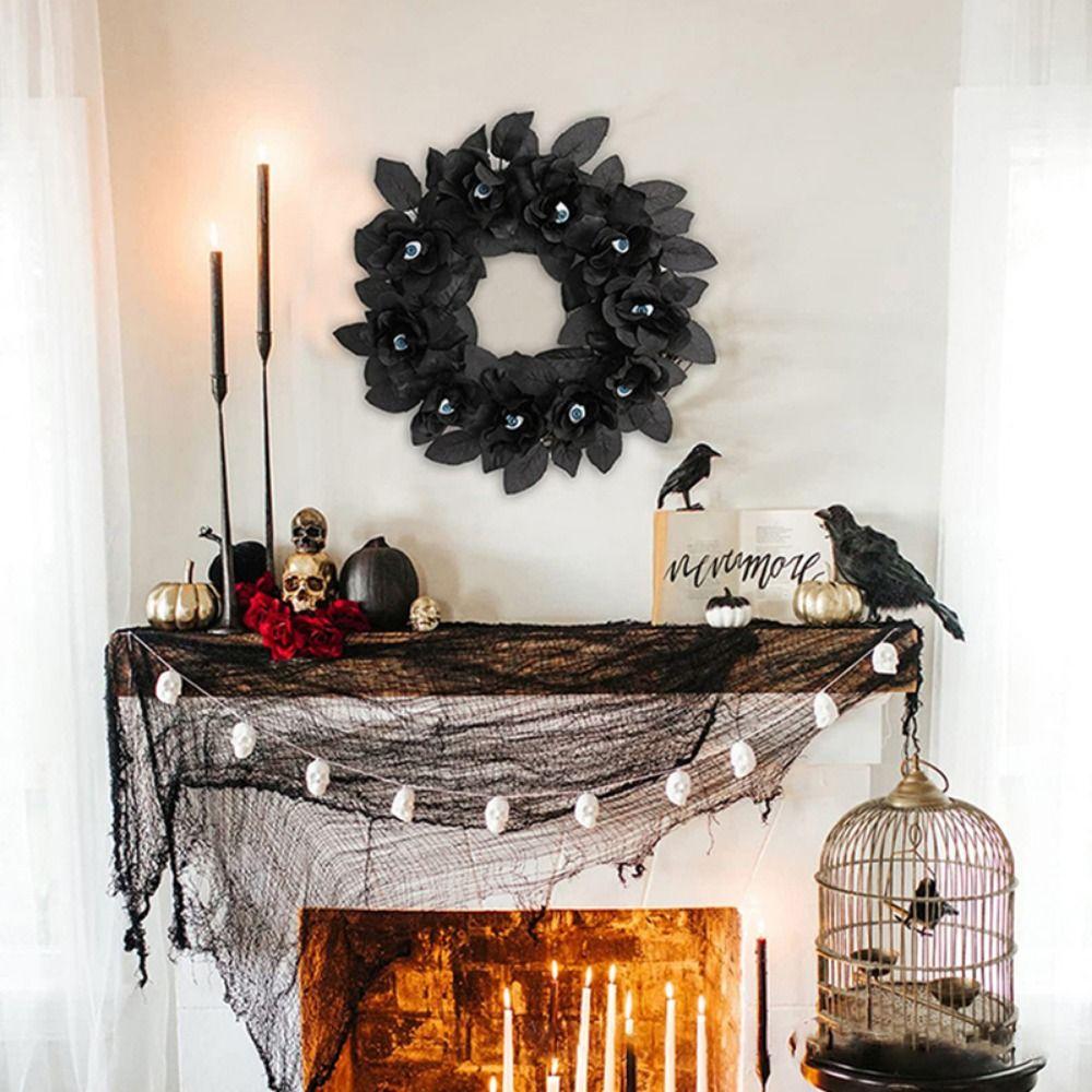 Simulation Halloween Eyeball Rose With Eyeball Artificial Black Rose Eyeball Fake Flower  Outdoor