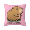 I Love Capybara Cushion Cover Xcm Polyester Animal Giant Cavy Throw Pillow Case Sofa Chair Square Pillowcase Home Decorative
