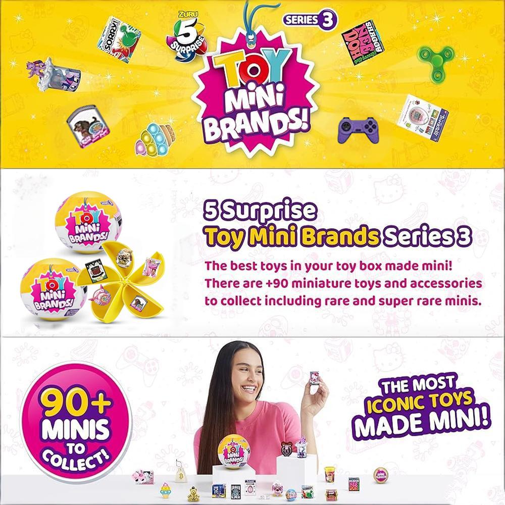 5 Surprise Mini Brands Toys Series 3Blind Box Collectibles Over 90 Minis Simulation Model Supermarket Series