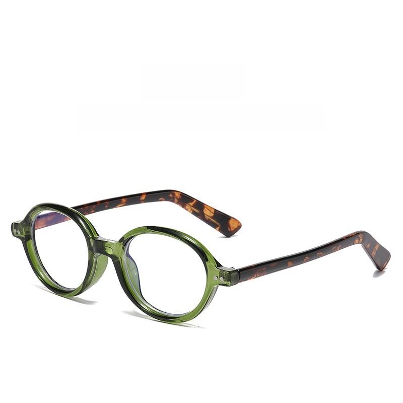 Elliptical Japanese Eyeglasses Frame For Women With Blue Light Blocking Pc Lenses For Casual Wear
