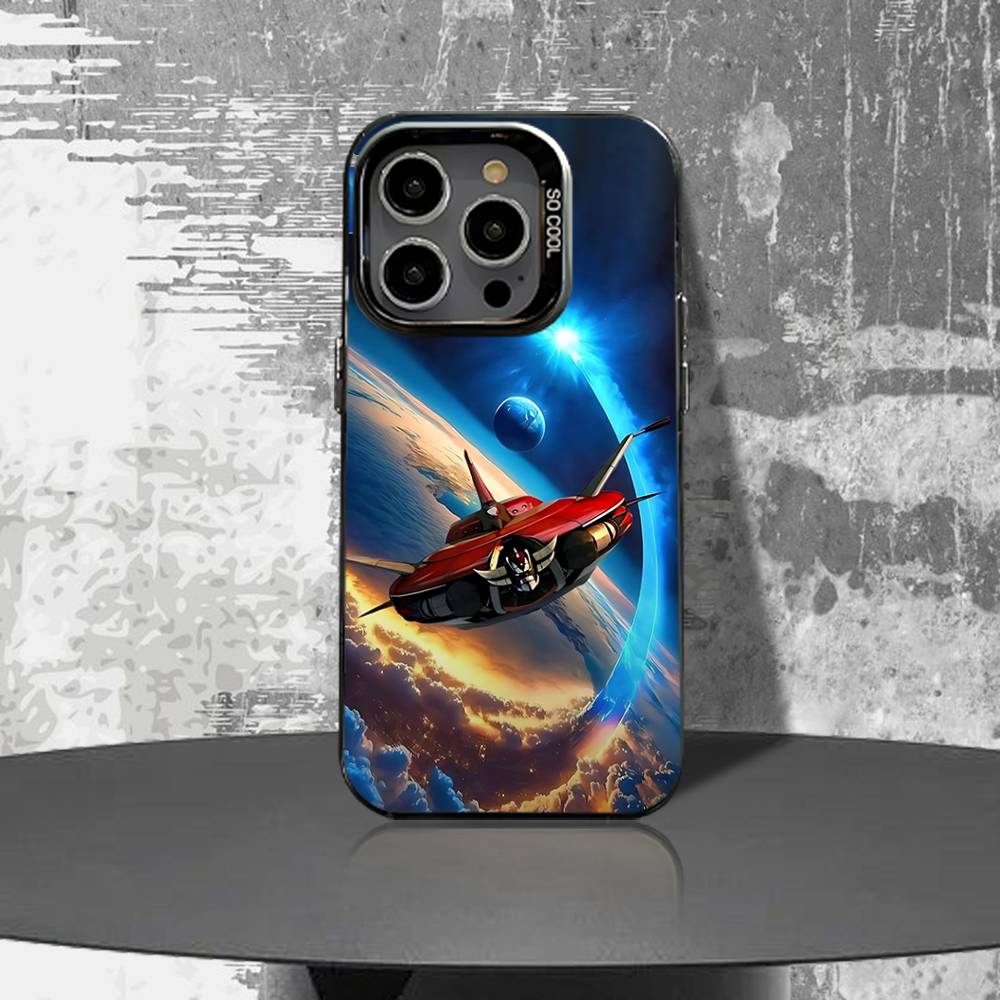 

G-Grendizer UFO Robot G-Goldorak Phone Case For iPhone 16,15,14,13,12,11,Pro,XS,Max,Plus,Mini,SE4,E Black Matte Shockproof Cover iPhone15PROMAX