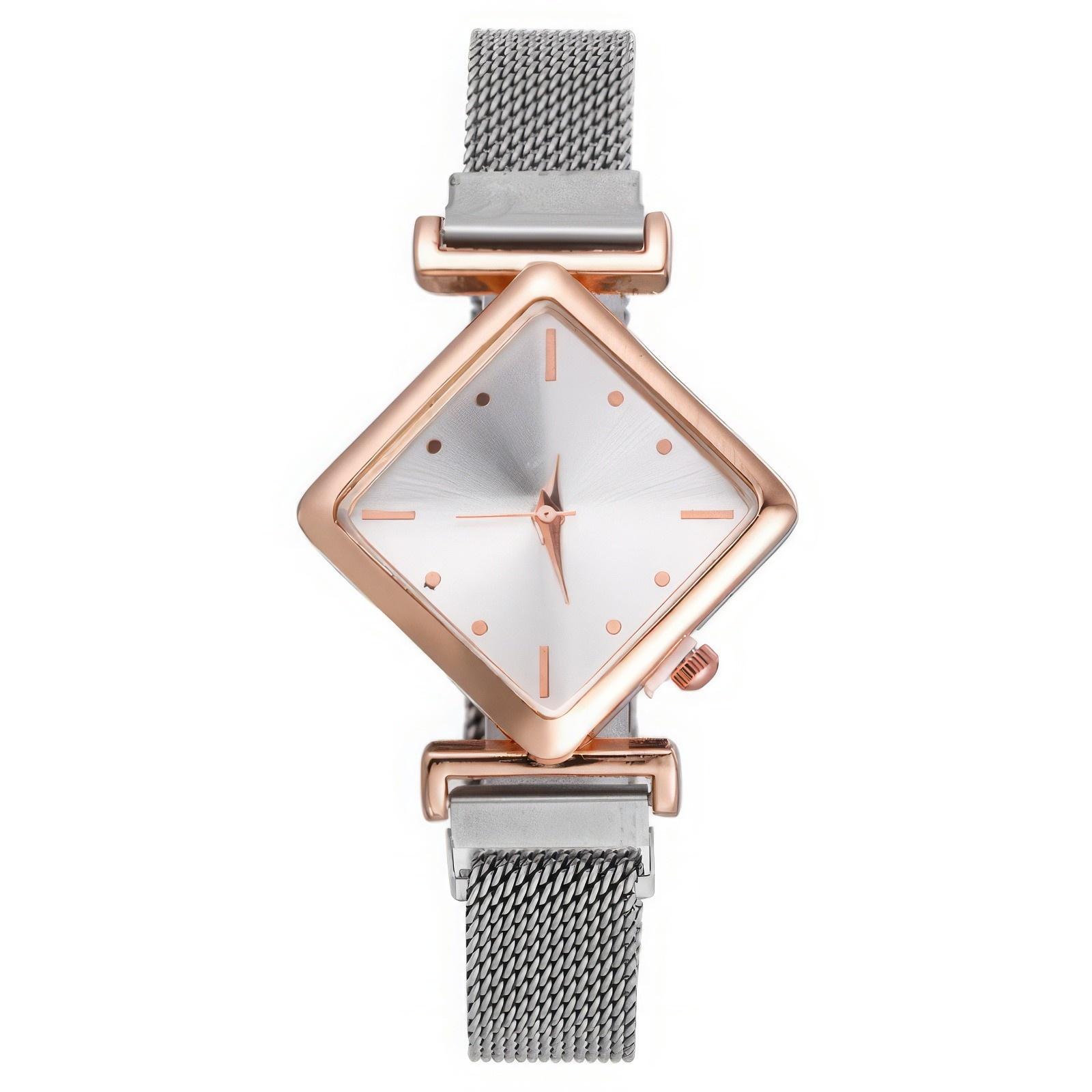 

Женские модные кожаные часы One Size серебряный