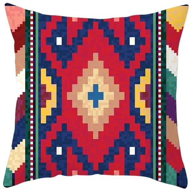New Ethnic Style Pillowcase Bohemian Geometric Pattern  Retro Living Room Sofa Cushion Cover