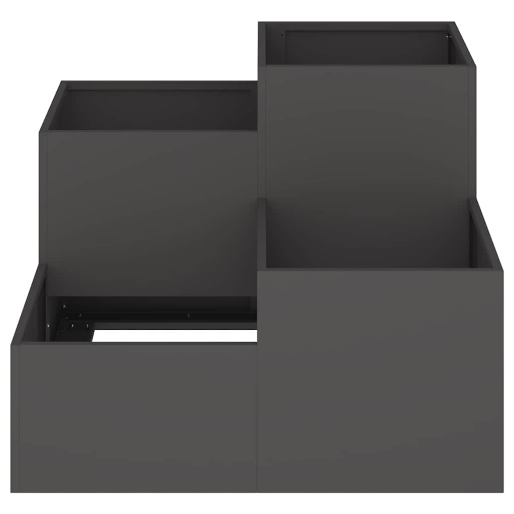 Garden Planter Black 100 X 100 X 60 Cm Steel