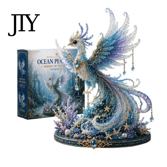 Set Interattivo per Creare Perline Kit Fai da Te Oceano Mitico per Principianti, Animale 3D con Perline e Istruzioni, Perline Scintillanti Artigianato Disegni Marini Unici