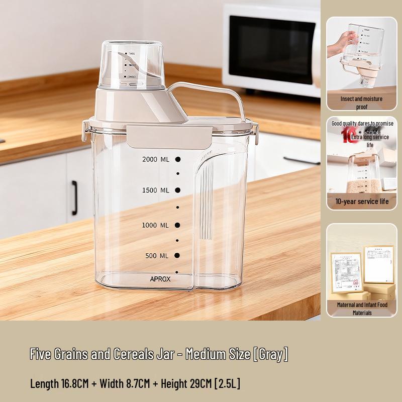 Food-Grade Kitchen Storage Box - Sealed, Thickened, Insect & Moisture-Proof, for Nuts, Cereal, Rice