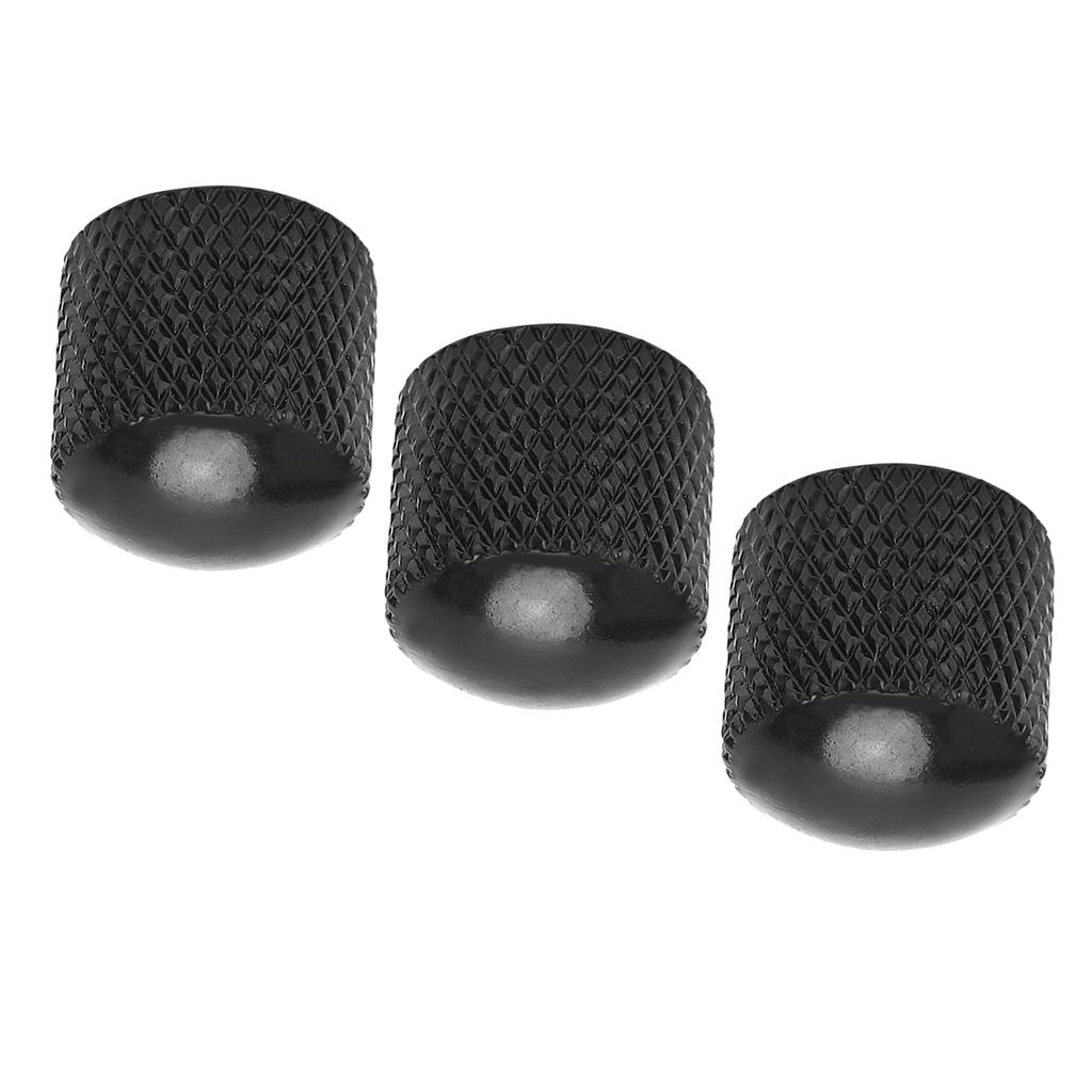 3Pcs Guitar Control Knob Volume Tone Fit Top Set Kit Instrument Accessory ReplacementBlack
