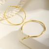 Dainty Twisted Hoop Earrings for Women Stianless Steel Circle Round Ear Clip Accessory Wedding Statement Jewelry