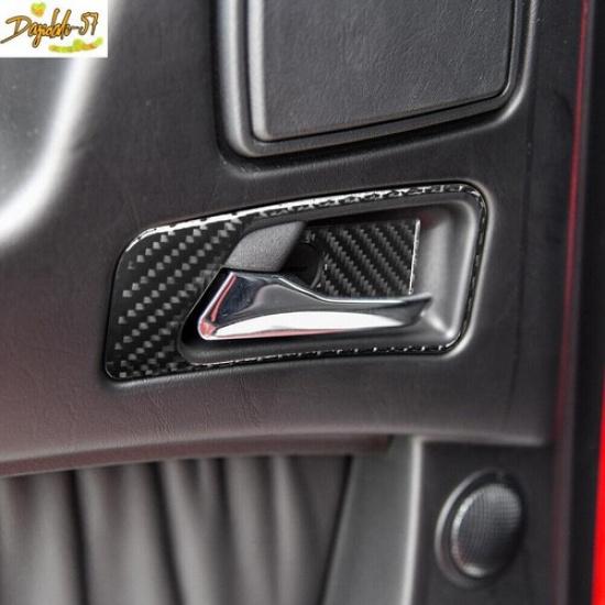 4Pcs Carbon Fiber Rear Door Handle Cover Trim Fit For Mercedes-Benz G-Class W463