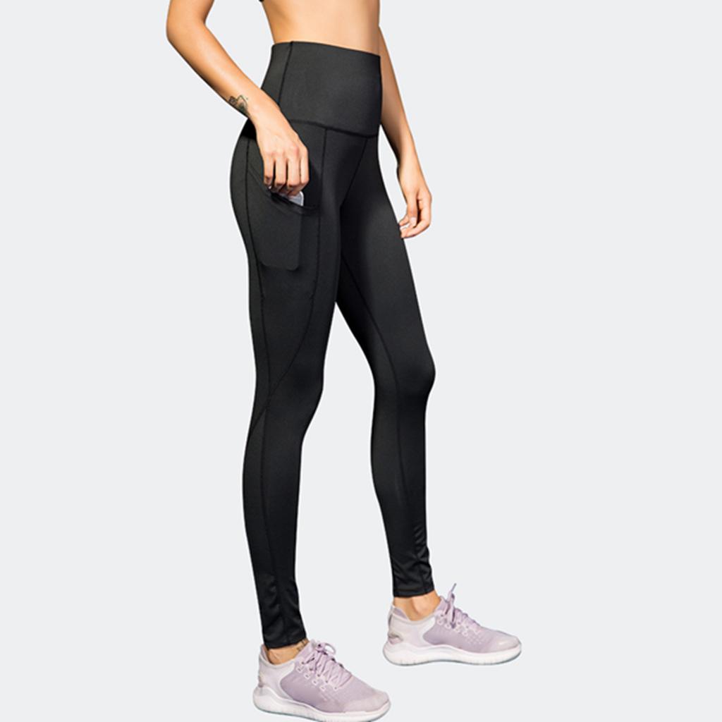 2pcs Women Yoga Pants with Pockets Quick Dry High Waist Workout Leggings Running Pants