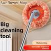 Elastyczny obrotowy mop podłogowy do usuwania kurzu, do sufitu, mop słonecznikowy do ścian i sufitów