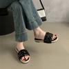 Sequined women's slippers women's outer wear summer new beautiful fairy wind travel seaside beach flat fisherman shoes