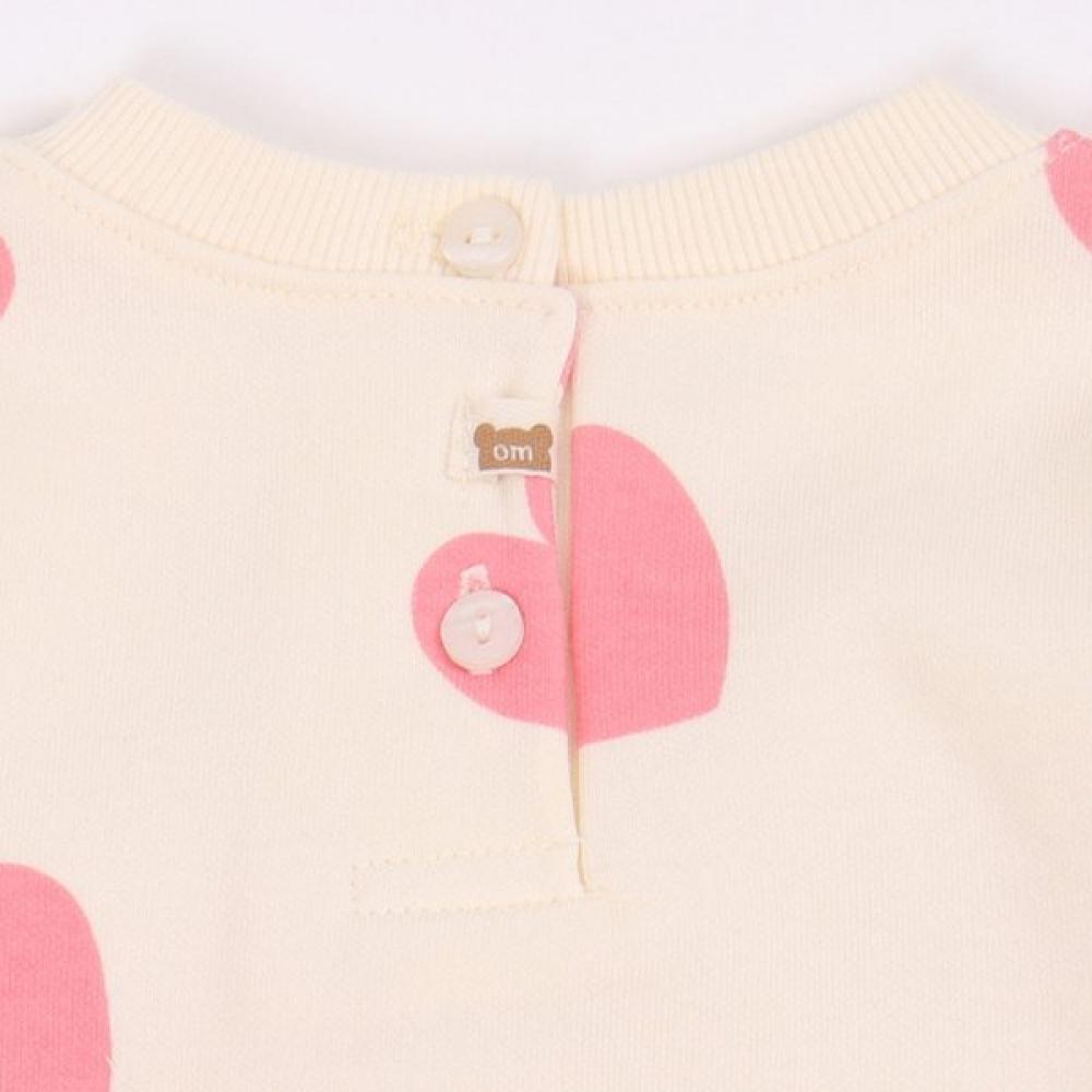 Organicmom Pink Heart Long Sleeve Wear Mjspej07