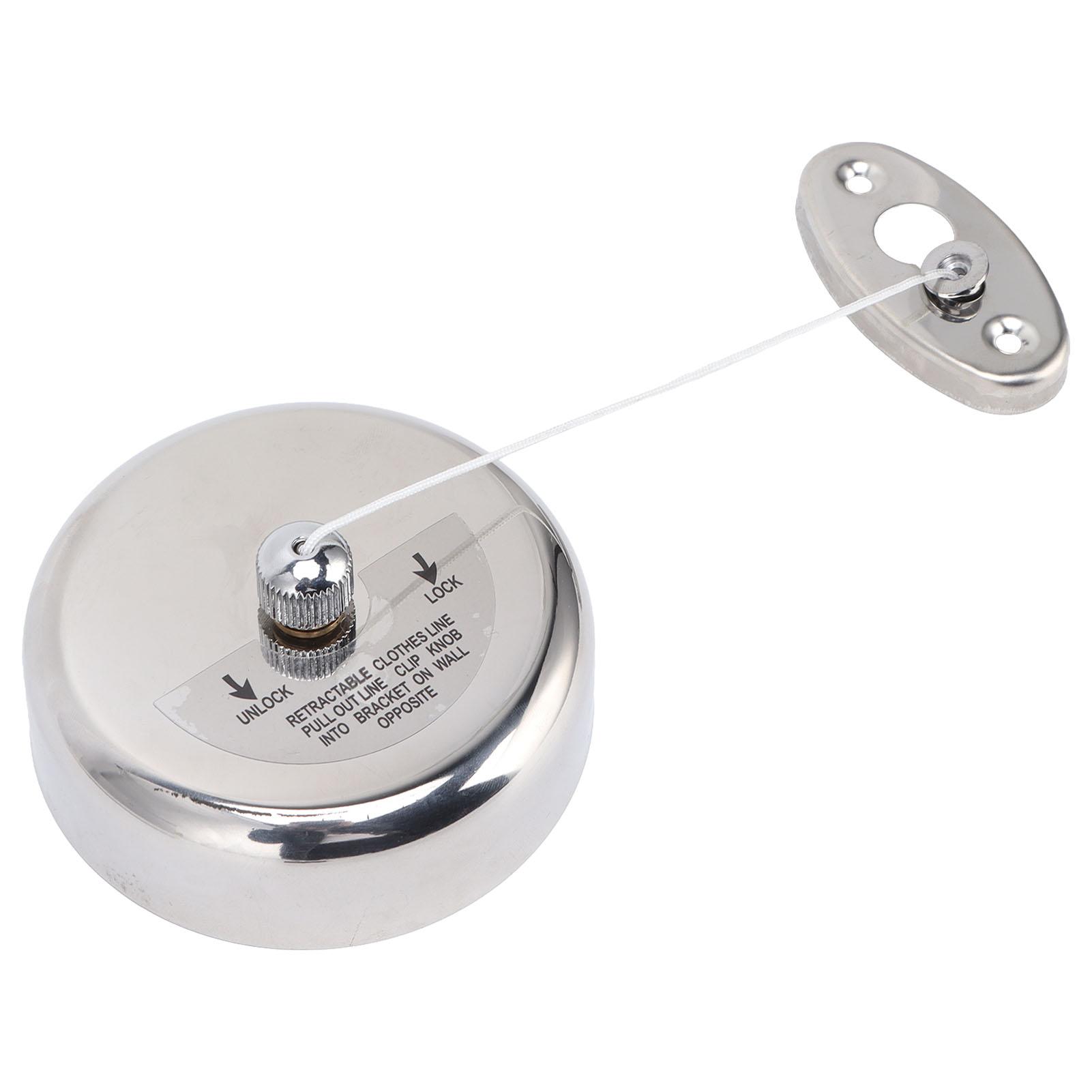 

Clothesline 304 Stainless Steel Nylon Cord Space Saving Retractable 9ft 2.8m Indoor Clothesline