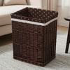 Handwoven Open-Top Wicker Laundry Basket | Decorative, Clothes Hamper, for