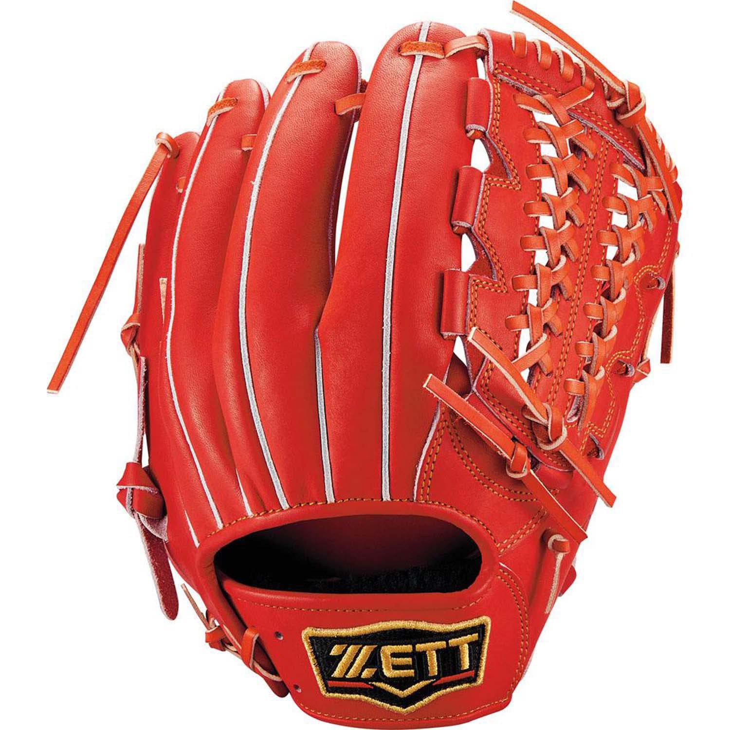 

ZETT Pro Status Soft Baseball Third D Orange Size BRGB30245 Glove, Base, Right-Handed Throw, (5800), 4,