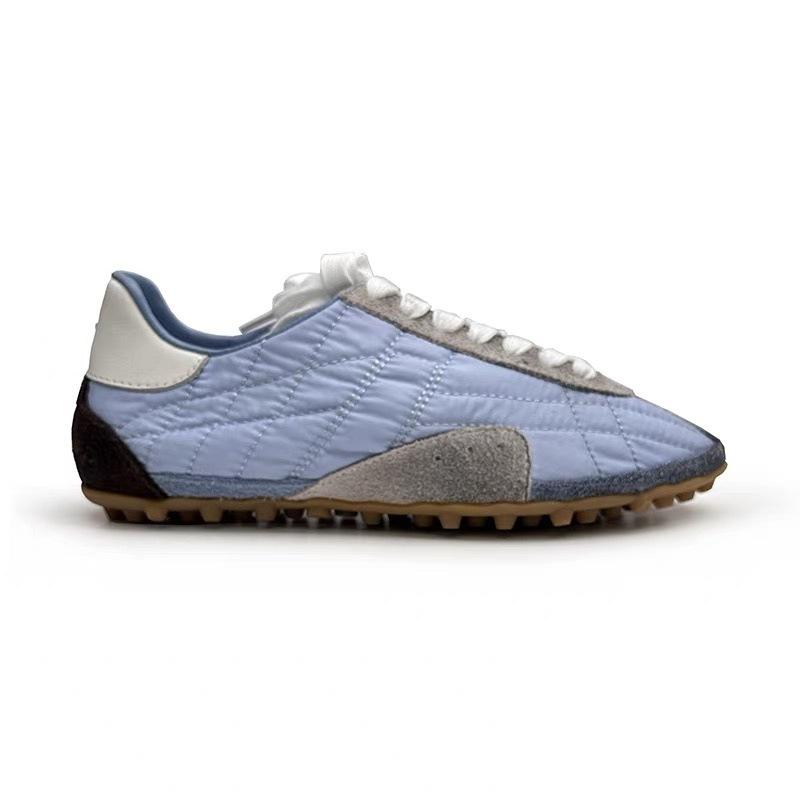 Cowhide Version~ Retro Leather German Training Shoes Women's New Color Matching Soft-soled Versatile Casual Sports Shoes Flat-soled Forrest Gump Shoes