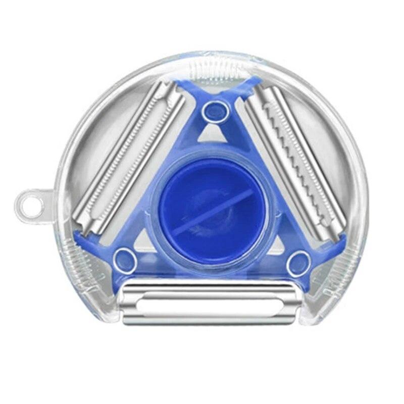 3-i-1 Magic Trio Peeler Set Slicer Shredder Peeler Julienne Cutter Multi Peel Blade Zesters rivjern Kjøkkenverktøy Tilbehør