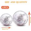 4 Pack 24Inch Glitter Beach Balls Inflatable Confetti Sports Beach Balls 16 Inch Floatable Sequin Beachballs Pool Toys Balls Giant Clear Beach Ball