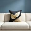 Black And Gold Leaf Throw Pillow Cover Modern Abstract Botanical Print Decorative Cushion Cover For Glam Living Room Home Decor