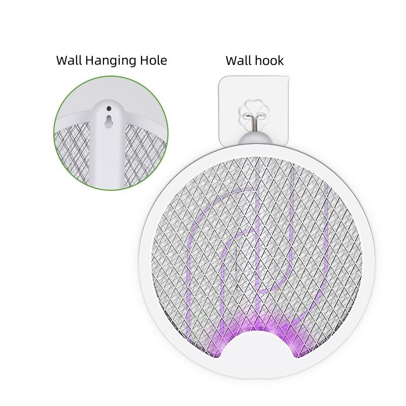 Electronic Mosquito Killer Hand-held Electric Mosquito Swatter Wall-mounted Mosquito Killer 1200mAh Lithium Battery USB Charging