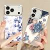 Romantic Rose Flower Pattern Case For iPhone 17 Pro Max iPhone 16 15 14 13 Pro Max 11 17e 16e Plating Lens Frame Clear Soft Silicone Back Cover