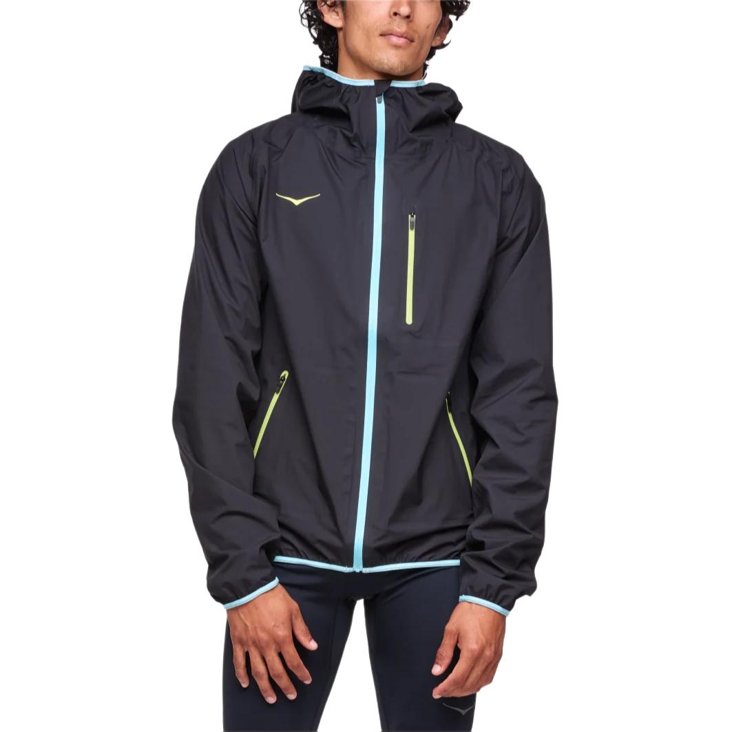 

Hoka One One Tecsky Breathable Waterproof Hooded Jacket Men Jackets Black 1156094-BLK M