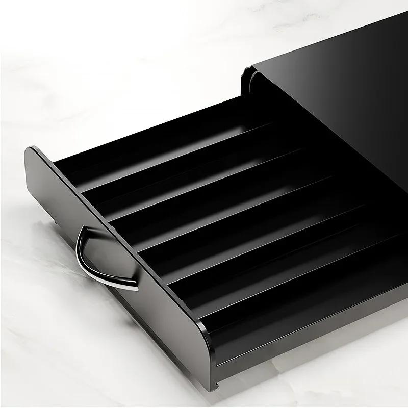 Kaffeekapsel-Displayständer Aufbewahrungsschublade Bar für Nespresso Schreibtisch Teebeutel-Aufbewahrungsbox Kaffeemaschinen-Basis-Schubladen-Aufbewahrungsständer