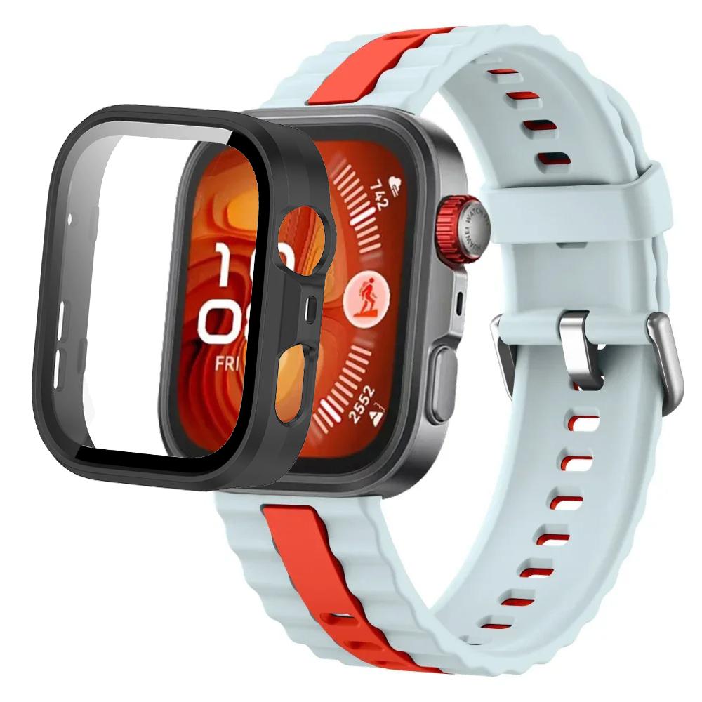 Silikonarmband+PC-Hülle für Huawei Watch Fit 4/Fit 4 Pro Intelligentes Armbandteile für Huawei Watch Fit 3 Uhr Schutzhülle