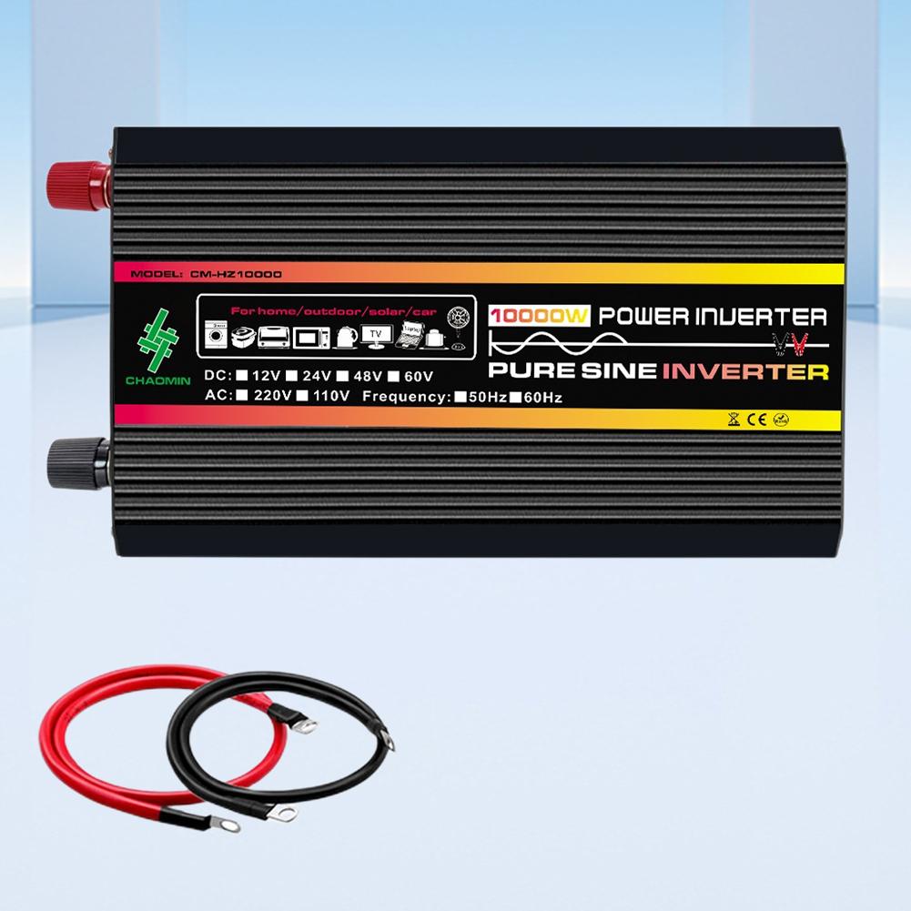 10000W/12000W Car Inverter Pure Sine Wave Power Converter DC 12V To AC 220V Intelligent Power Inverter for Electrical Appliance