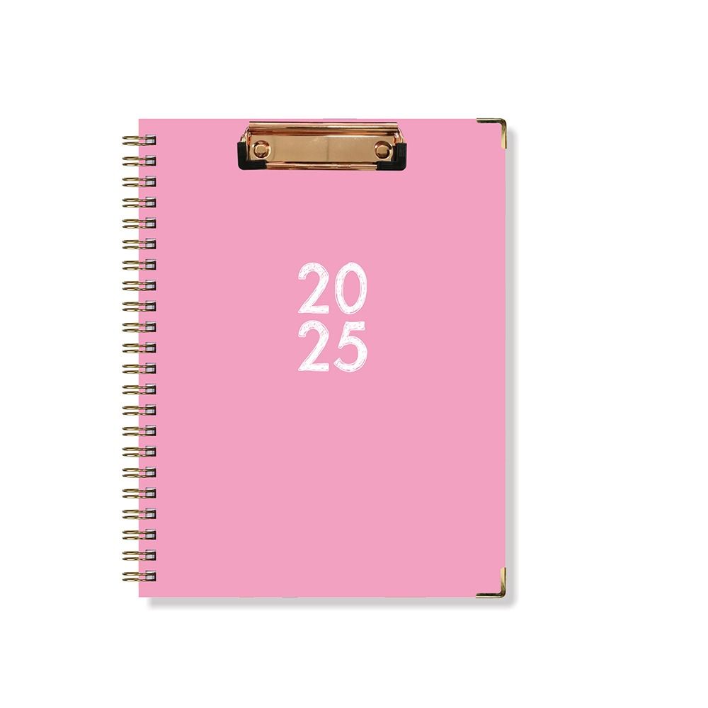 Daily Planner 2025 English Agenda Book With  Plate Clamp Diary Planner  Notebook  Home Office