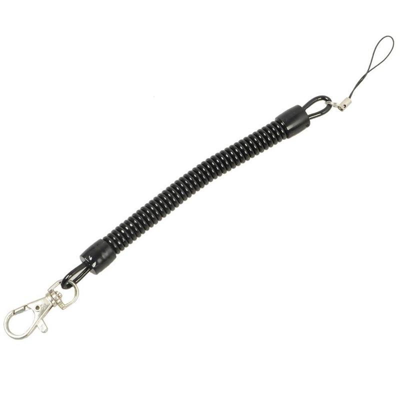 Tactical Retractable Spring Elastic Rope Security Gear Tool Hiking Camping Anti-lost Phone Keychain Fishing Lanyards Keychain