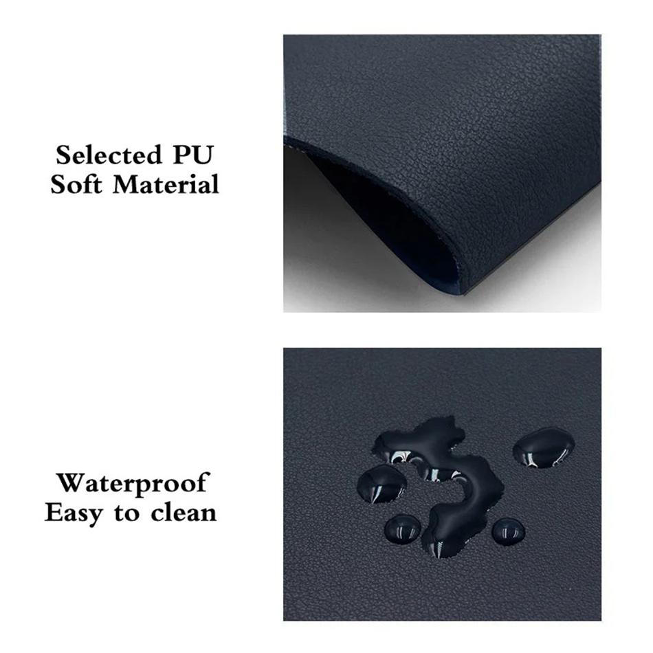 Small Pu Mouse Pad Non-Slip Gaming Desktop Leather Mouse Pad Waterproof Anti-Scratch Easy To Clean Mat For Pc Laptop Desktop