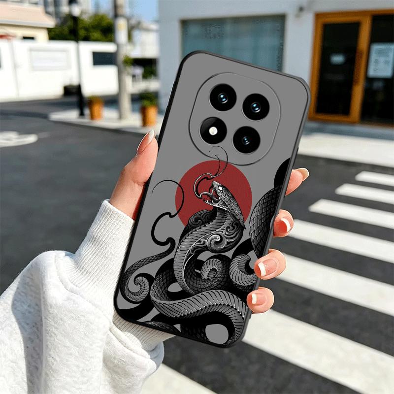 

Black Snake Doodle Soft Phone Case for Xiaomi Redmi Note 12 13 14 15 Pro Plus 11 12S 11S 11T 10 4G Black Cover Back Shell Redmi Note12S