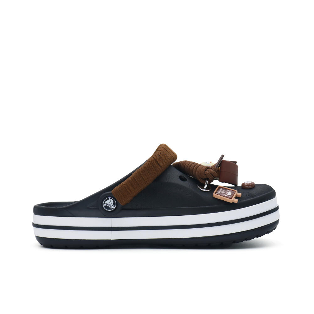 Crocs Bayaband EVA GREAT WALK Xiongtu Coffee Cloth Vibe Style Comfortable and Versatile Hole Shoes Unisex Same Black.