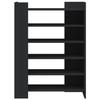 VidaXL Shoe Cabinet Black 74.5x37.5x100 Cm Engineered Wood, Shoe Storage, Storage Cabinet of 848431