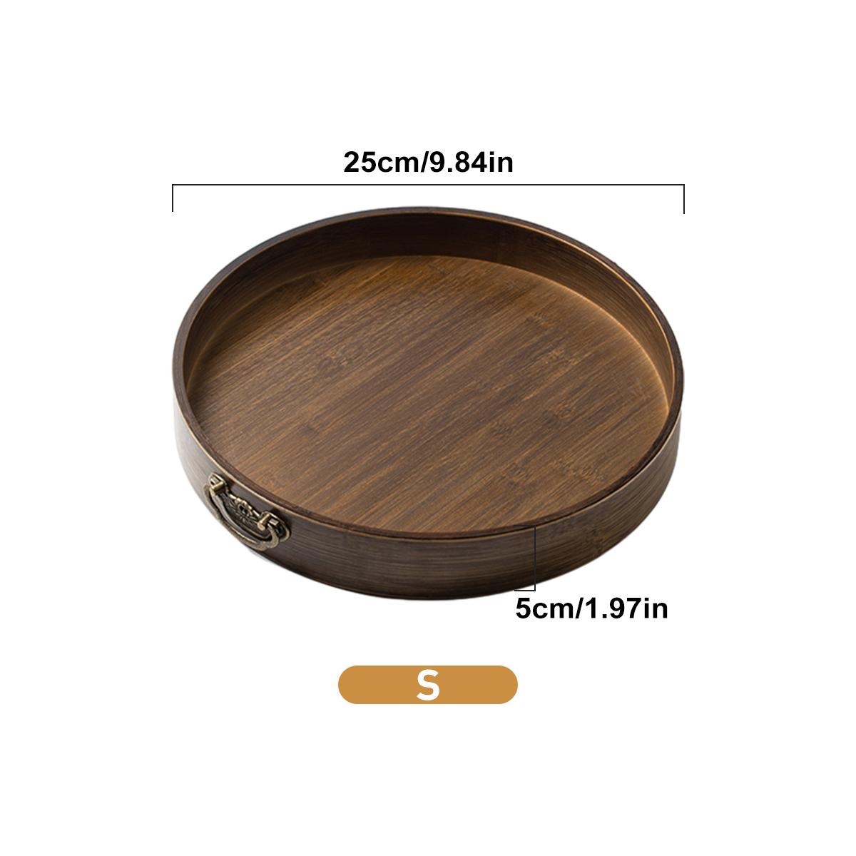 

Бамбуковый поднос с металлическими ручками, домашний ресторан, отель, используется для закусок, фруктовых напитков, еды, поднос для хранения предметов