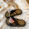 Cute Cartoon Shirley Mei Flip-flops Women 2025 Summer New Versatile and Comfortable Fashion Beach Cool Slippers