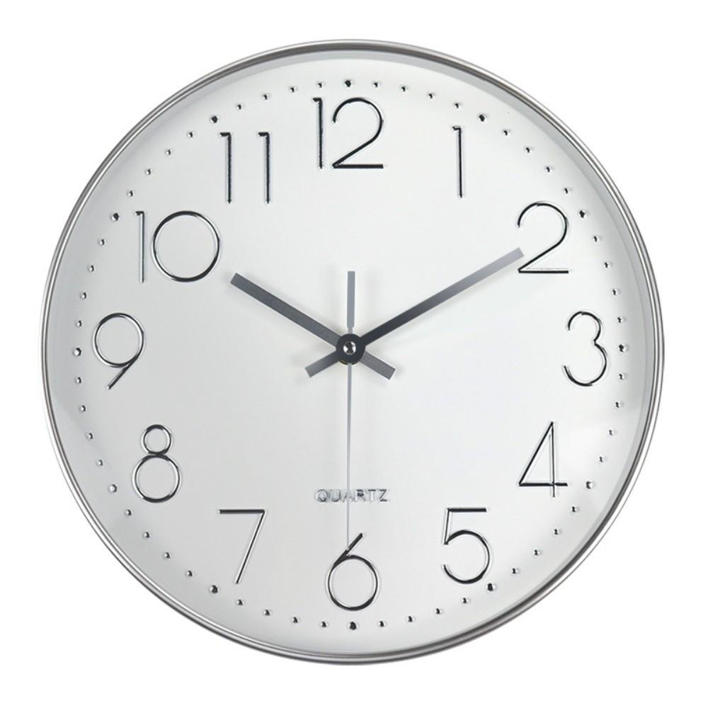 Multi-color Nordic Wall Clock Non-Ticking Wall Electronic Time Fashion Round Hanging Clock  Home