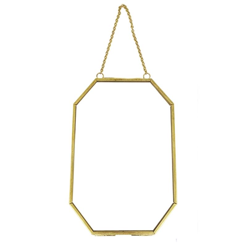 

Double Glass Pressed Flower Frames Floating Hanging Photo Frames Hanging Double Glass Frame with Chain Wall Decors