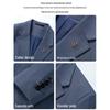 ROMON Men's Slim Fit Wool Blend 3-Piece Suit Set