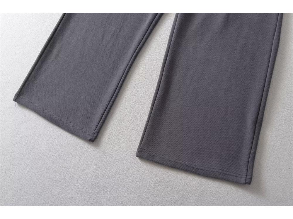 Trendy Women's Elastic Waist Color Block Sweatpants, High Waist Drawstring Loose Wide Leg