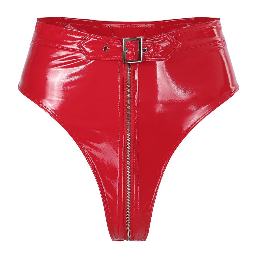 Women Latex Hot Pants Faux Leather Booty Shorts Underwear Lingerie Nightclub Panties Clubwear