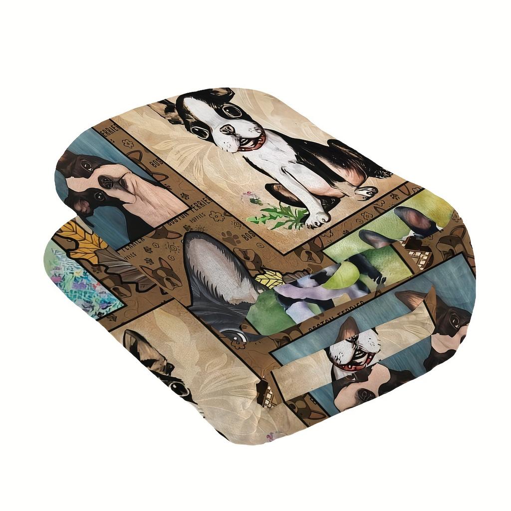 Cozy Fleece Blanket with Cute French Bulldog Design Soft for Sofa, Camping Travel All-Season Must-Have for Home Outdoor Scenes