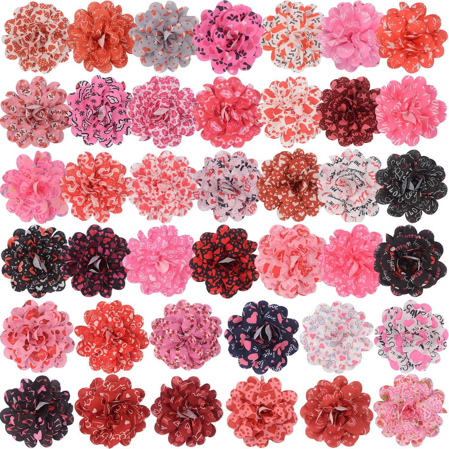 50/100pcs Valentine s Day Pet Bowties Sliding Pet Dog Collar Accessories Small Dog Bow Tie Dog Accessories For Small Dogs 50pcs